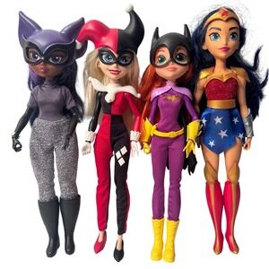 DC Super Hero Girls Doll Lot Mattel Wonder Woman Batgirl Harley Quinn Catwoman